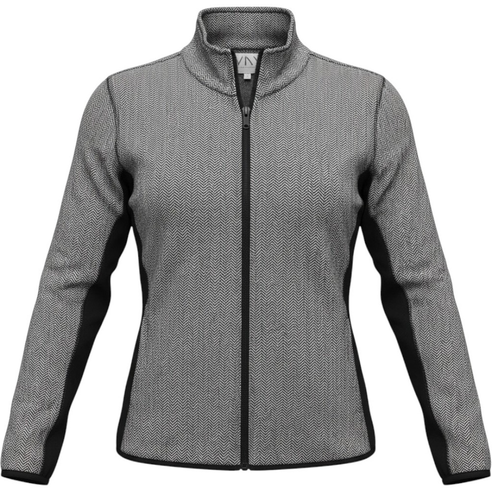 Marc New York Performance Herringbone Full Zip Jacket Grey‎ Black Size XL